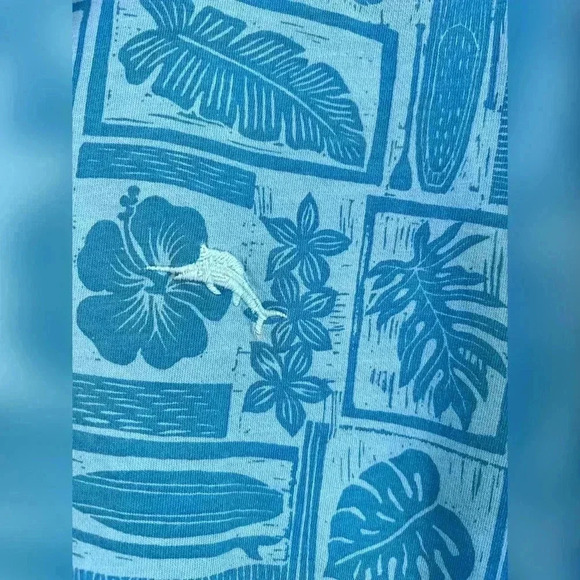 TOMMY BAHAMA Men's Lido Beach ClubTropical-Print Pima Cotton Polo Size M - Picture 3 of 4